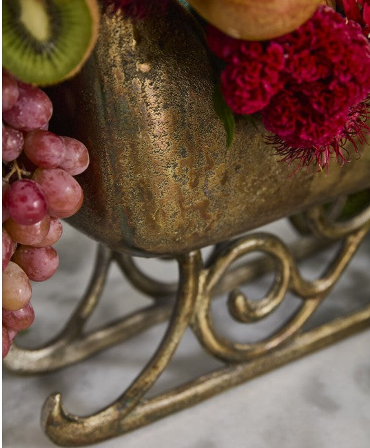 Vintage Sleigh Antique Gold Finish
