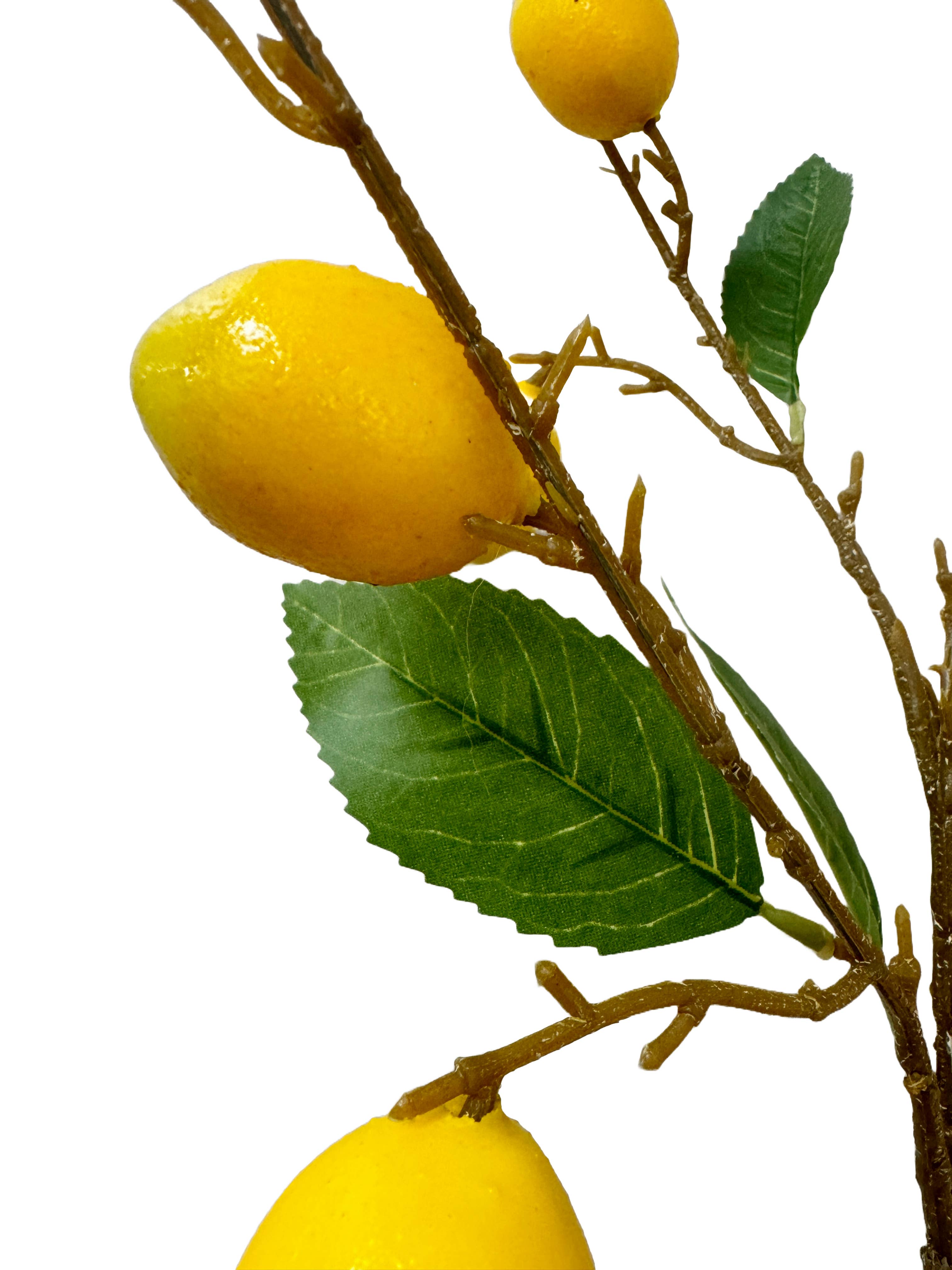 Lemon Branch With 9 Lemons Faux