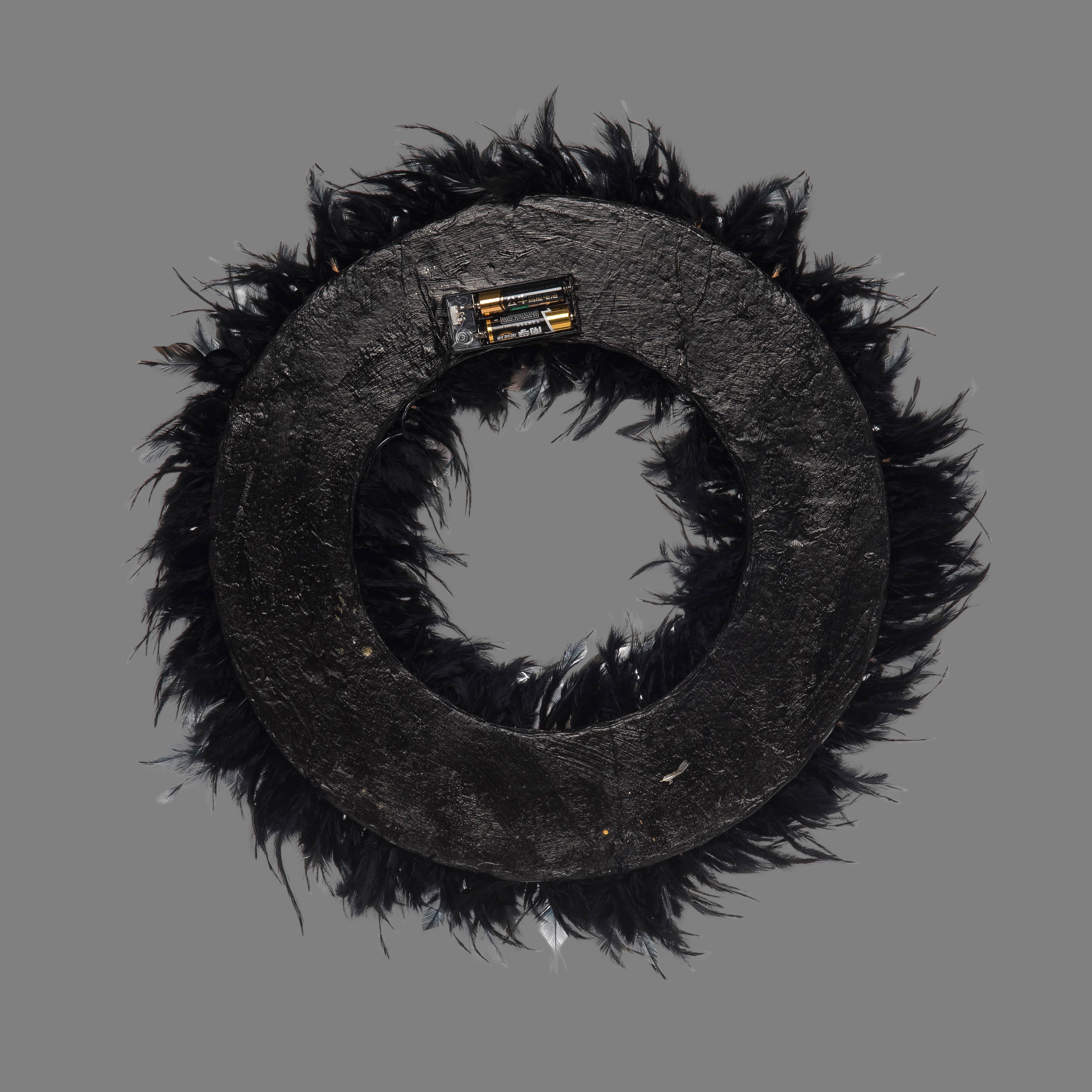 18.9 in. Halloween Light Up Spooky Eyes Wreath