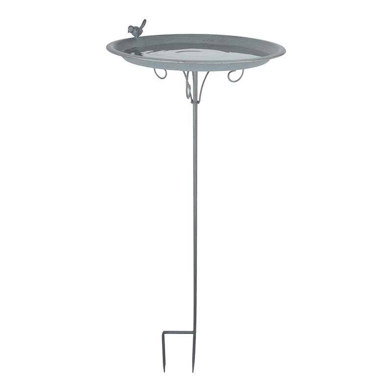 Bird Bath on Stick, Metal