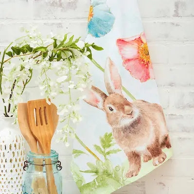 Easter Sitting Bunny Kitchen Towel