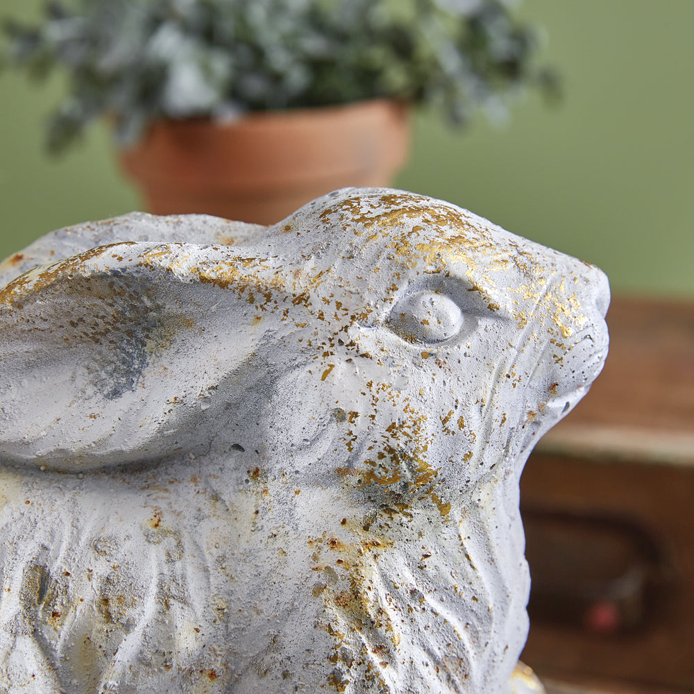 Rustic Cottage Resting Bunny Figurine