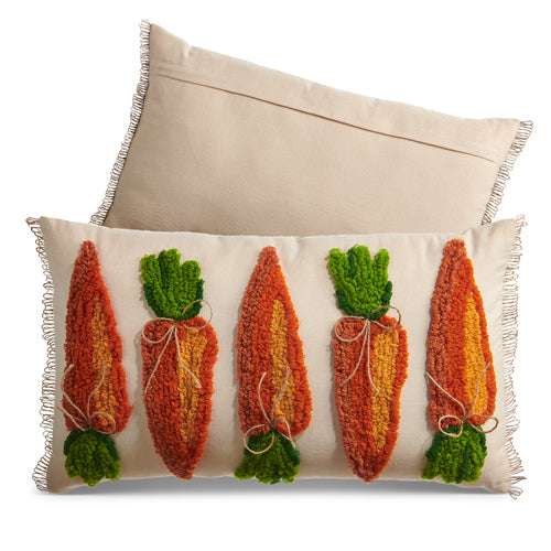 24" Loop and Knot Carrot Lumbar Pillow