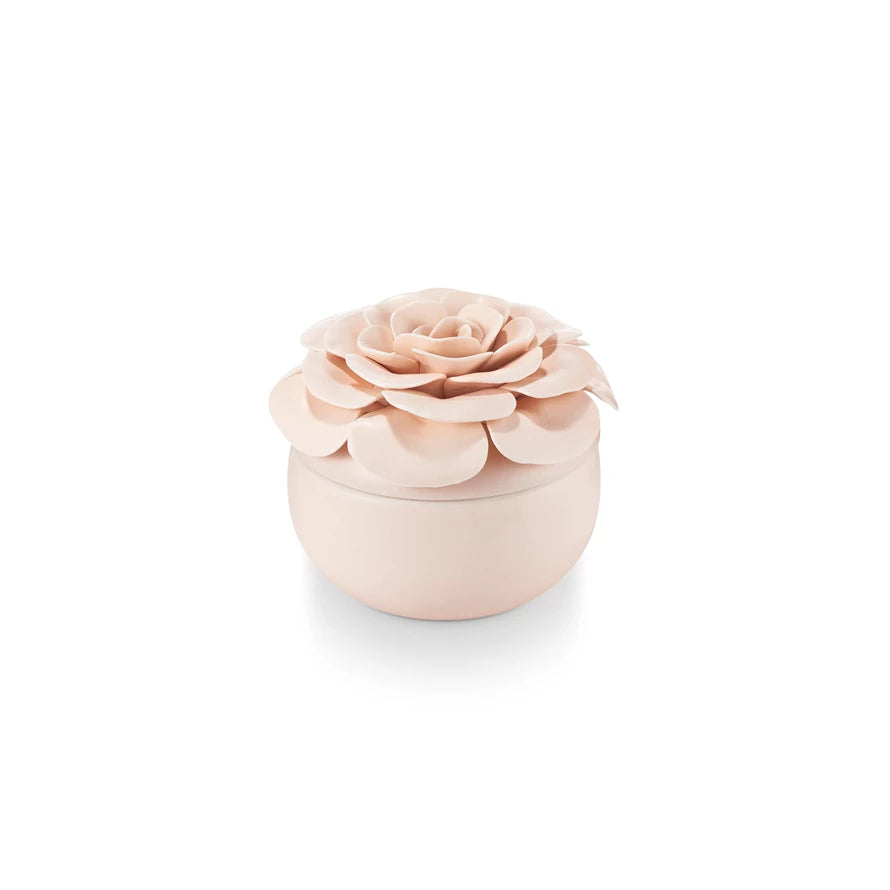 Ceramic Flower Candle, Scent Options