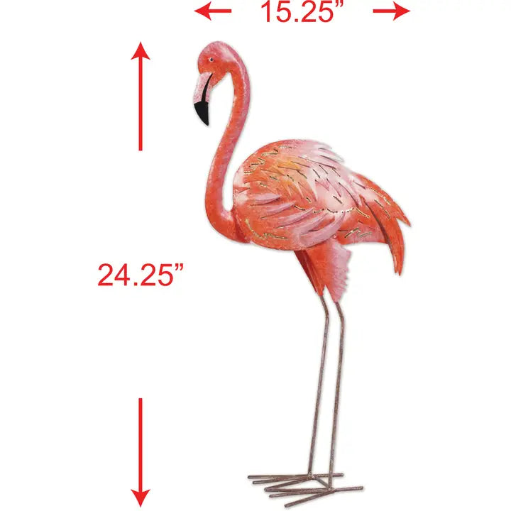 Pre Order Metal Flamingo Lawn Ornament, 2 Size Options