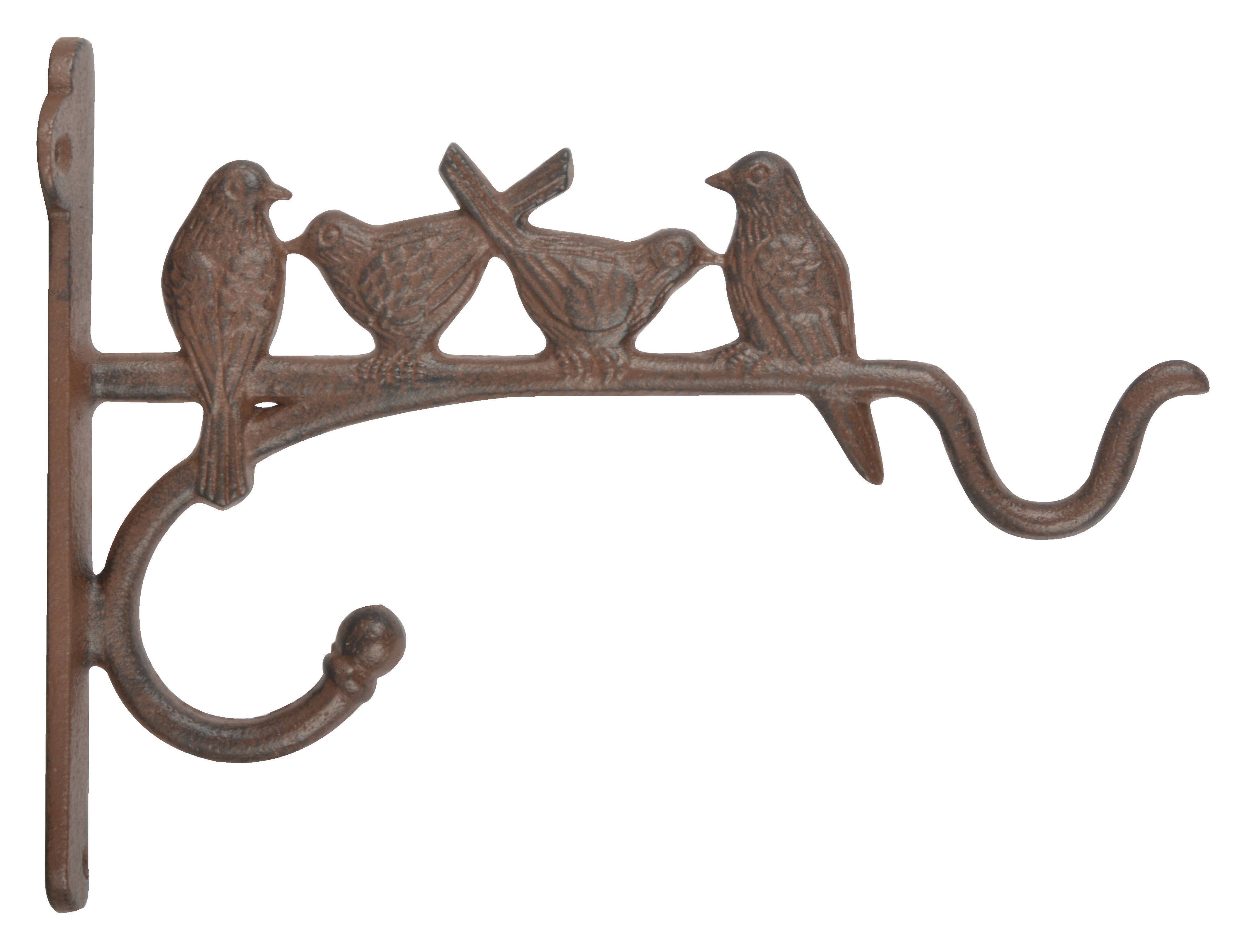 Hanging Basket Hook, Cast Iron, Antique Brown - Medium