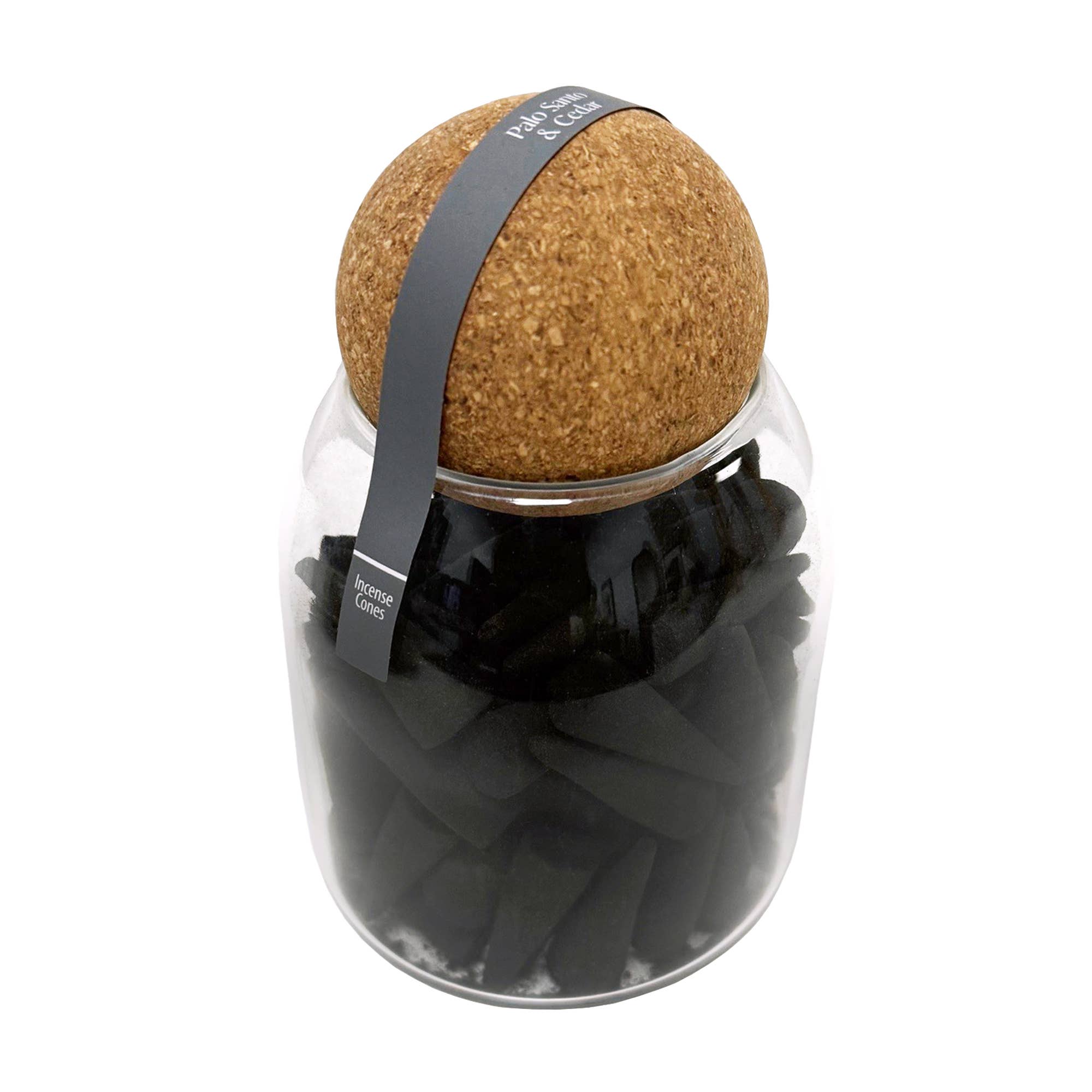 100 pc Incense Cones In Jar: Palo Santo & Cedar Fragrance