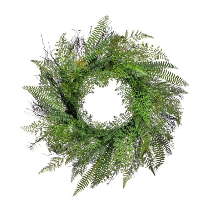 26" UV Proof Natural Touch Fern Wreath