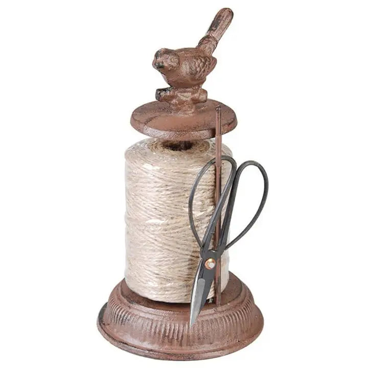 Cast Iron Garden Twine & Scissors, Antique Brown