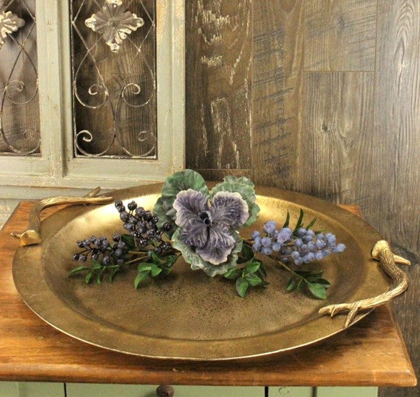 Metal Tray with Antlers