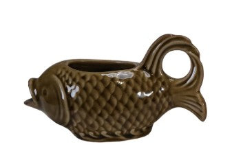 Stoneware Fish Shaped Creamer, Color Options
