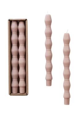 Unscented Sculpted Taper Candles, Style + Color Options