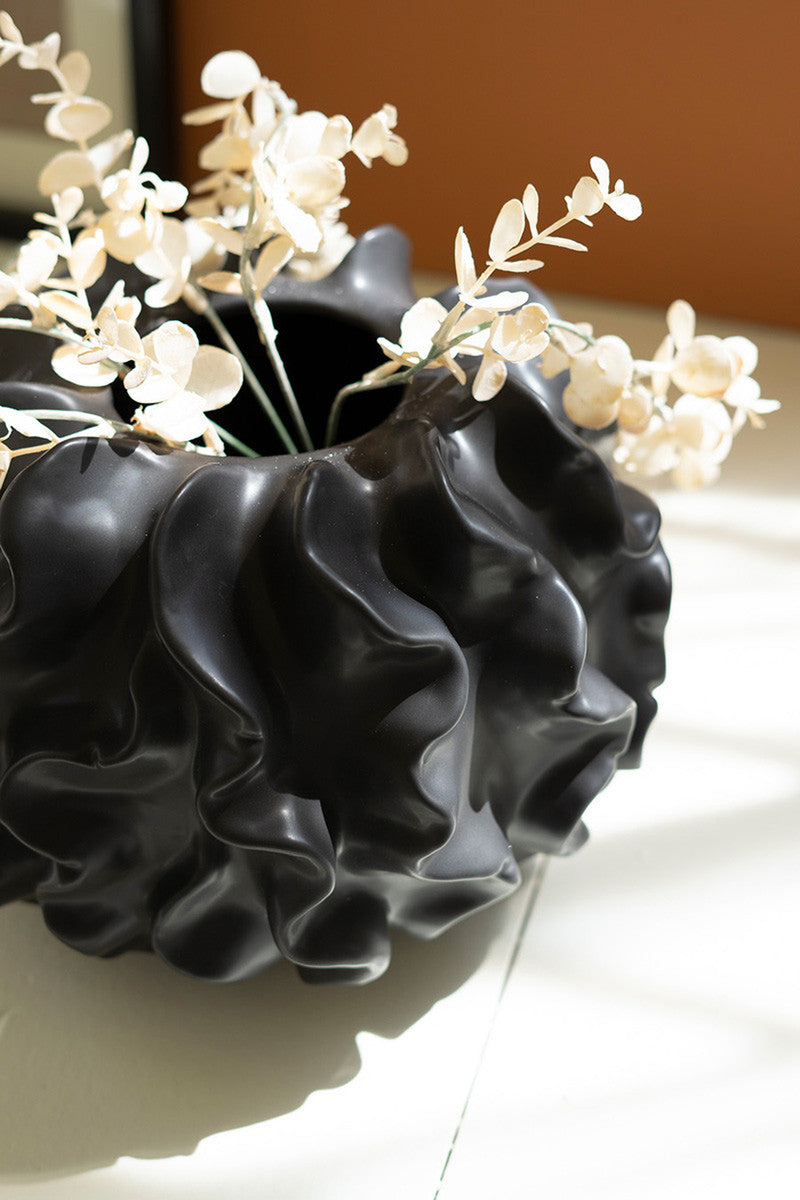 Black Coral Ceramic Vase