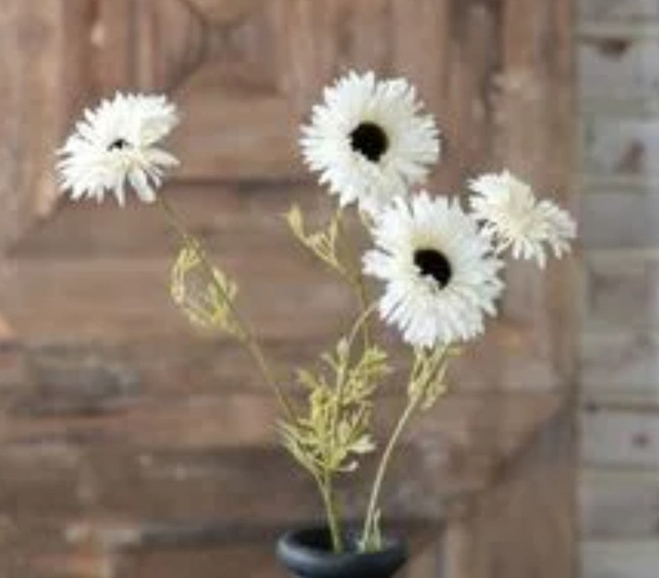 23" White Daisy Stem