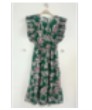 Pre Order Pink and Green Floral Tiered Dress
