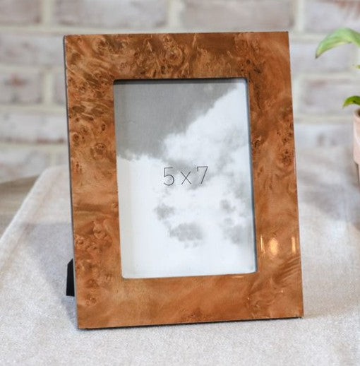 5 X 7 BURL WOOD GRAIN PHOTO FRAME