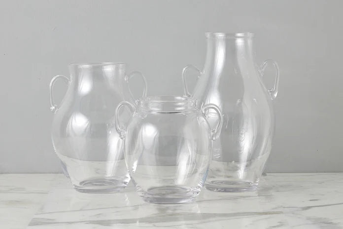 Glass Amphora Flower Vase, 3 Size Options