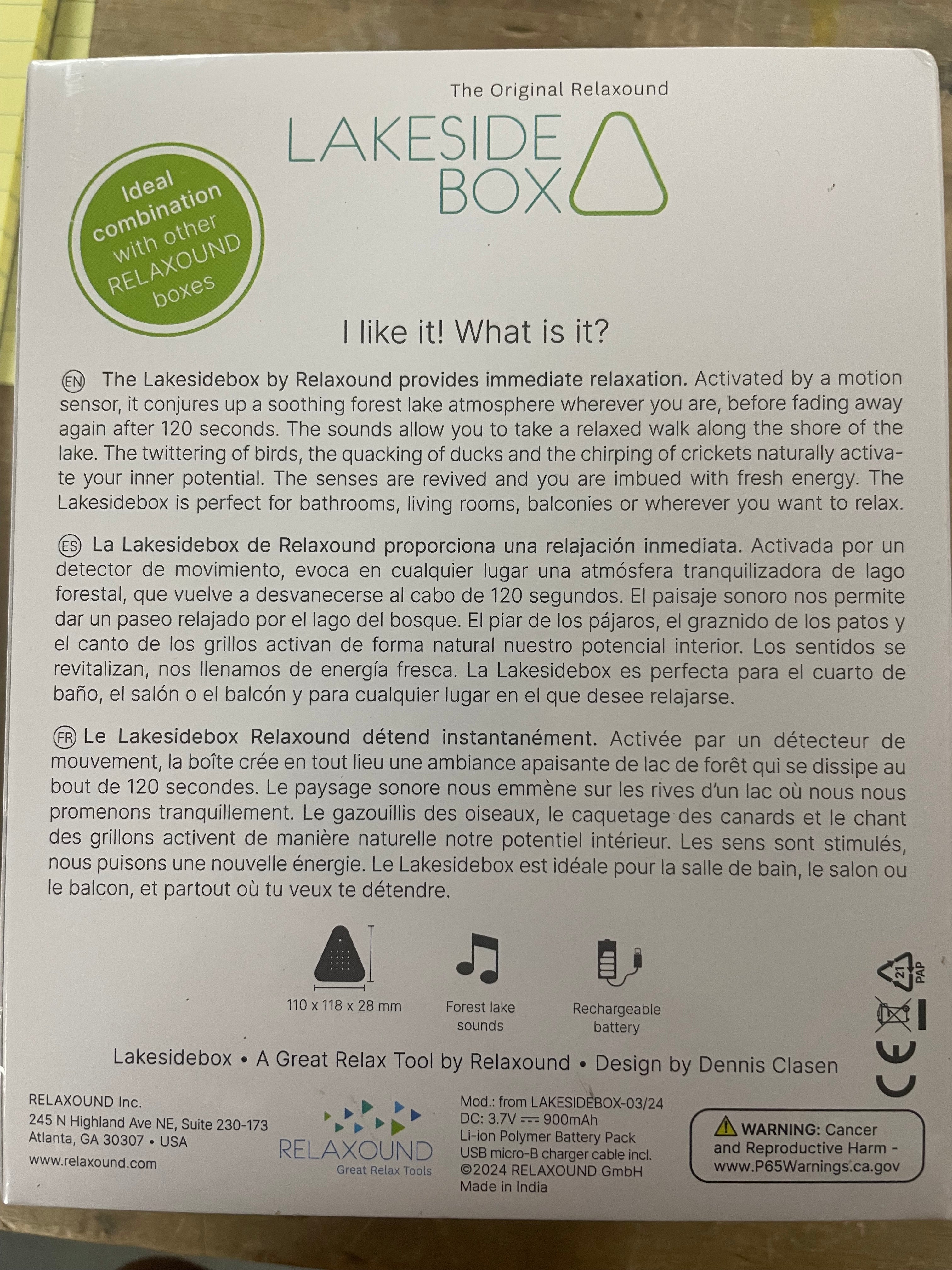 The Original Relaxound, Sound Options