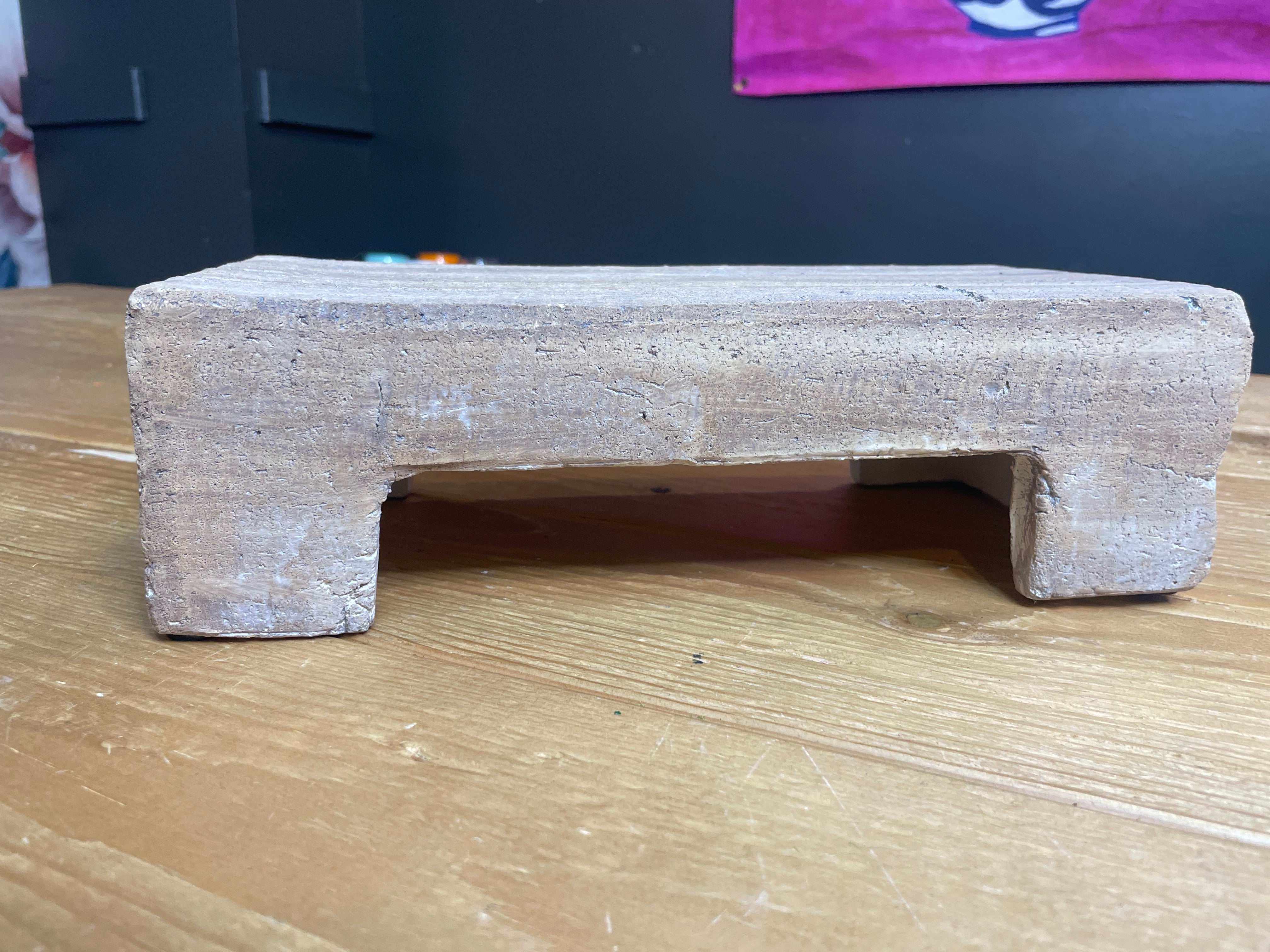 11.8" Tan Ceramic Riser