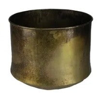 Old Brass Metal Planter, 3 Size Options