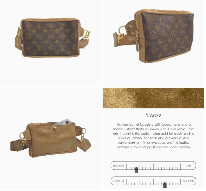 Pre Order Bella Belt Bag Upcycled LV and GG, 7 Style Options