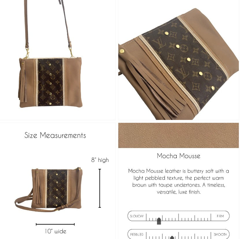 Pre Order Caroline Crossbody Upcycled LV & GG , 4 Style Options