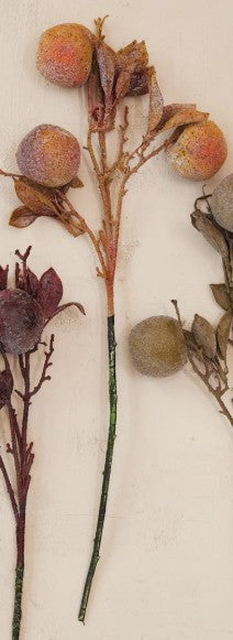 Faux Crab Apple Stem, 3 Color Options