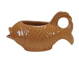 Stoneware Fish Shaped Creamer, Color Options