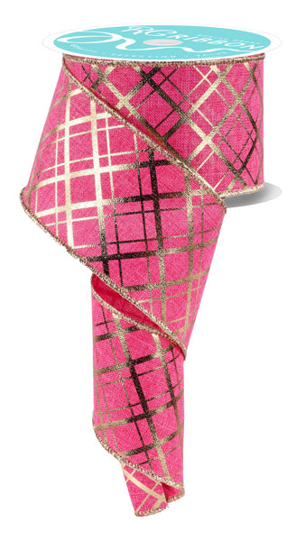 2.5" Metallic Thick & Thin Diagonal Ribbon