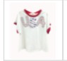 Pre Order Sequin "USA" on White Top