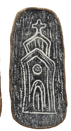 Cast Iron Dish with Church, Color Options