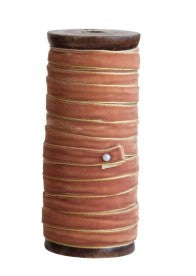 10 Yard Velvet Ribbon on Wood Spool w/ Metallic Edges, 4 Color Options