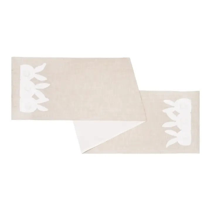 Easter White Bunny Bums Table Runner