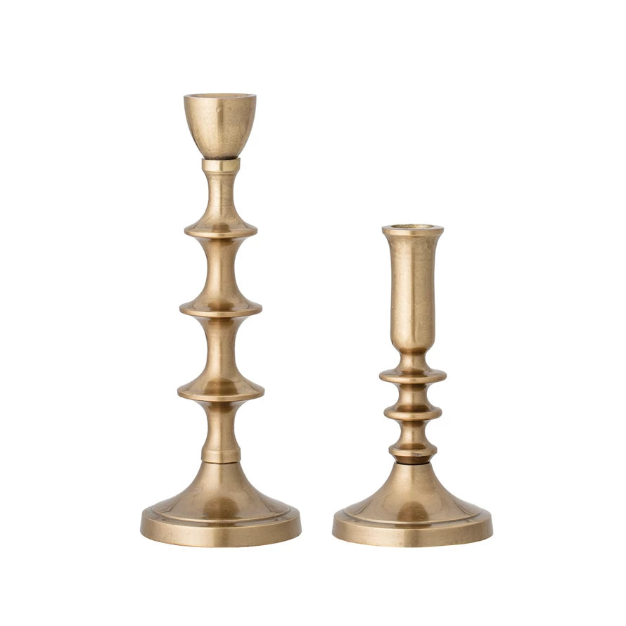 Metal Taper Holders with Antique Finish, Size Options