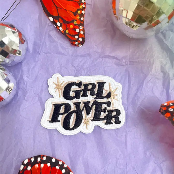 Girl Power Embroidered Iron On Patch