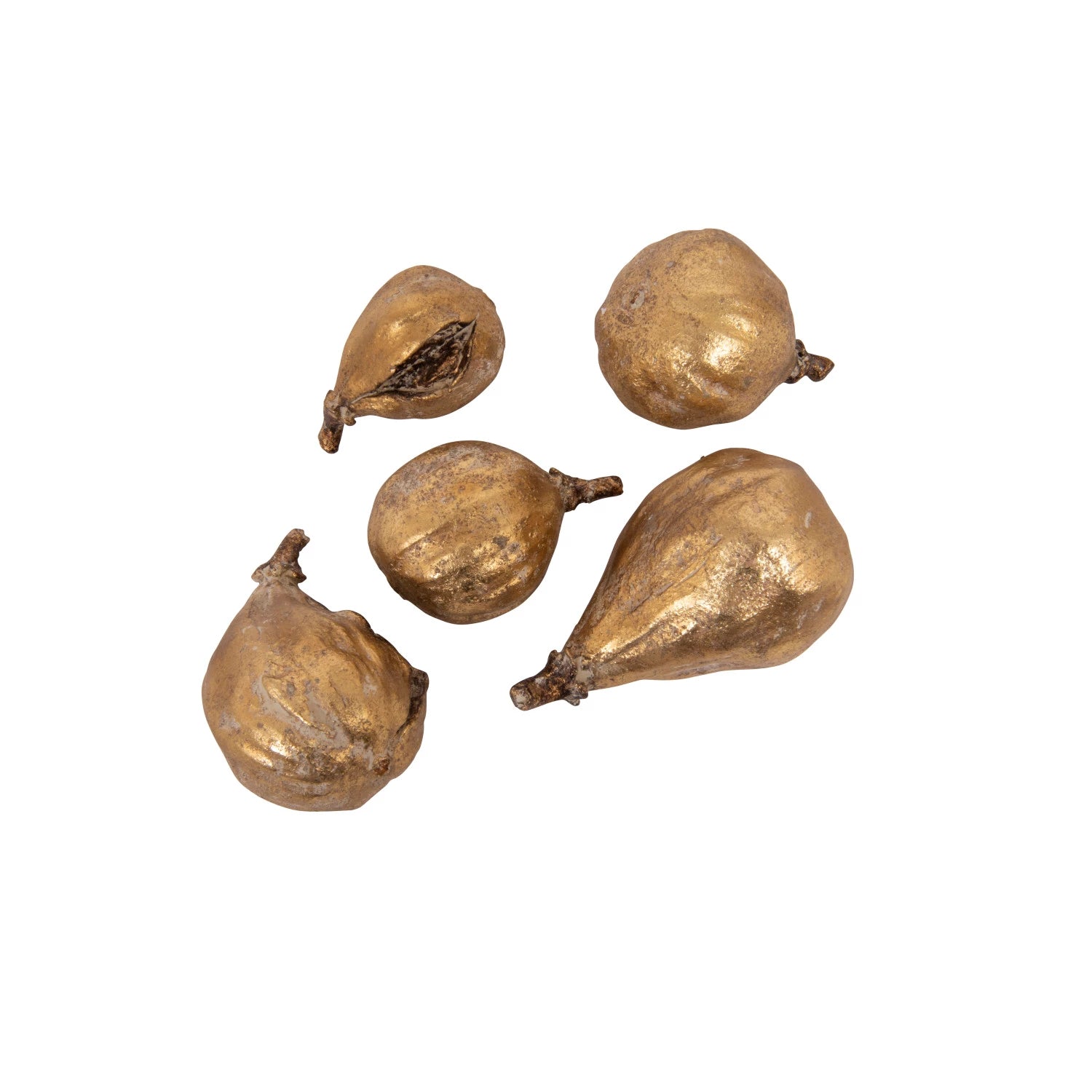 Resin Figs with Antique Finish, Set of 5