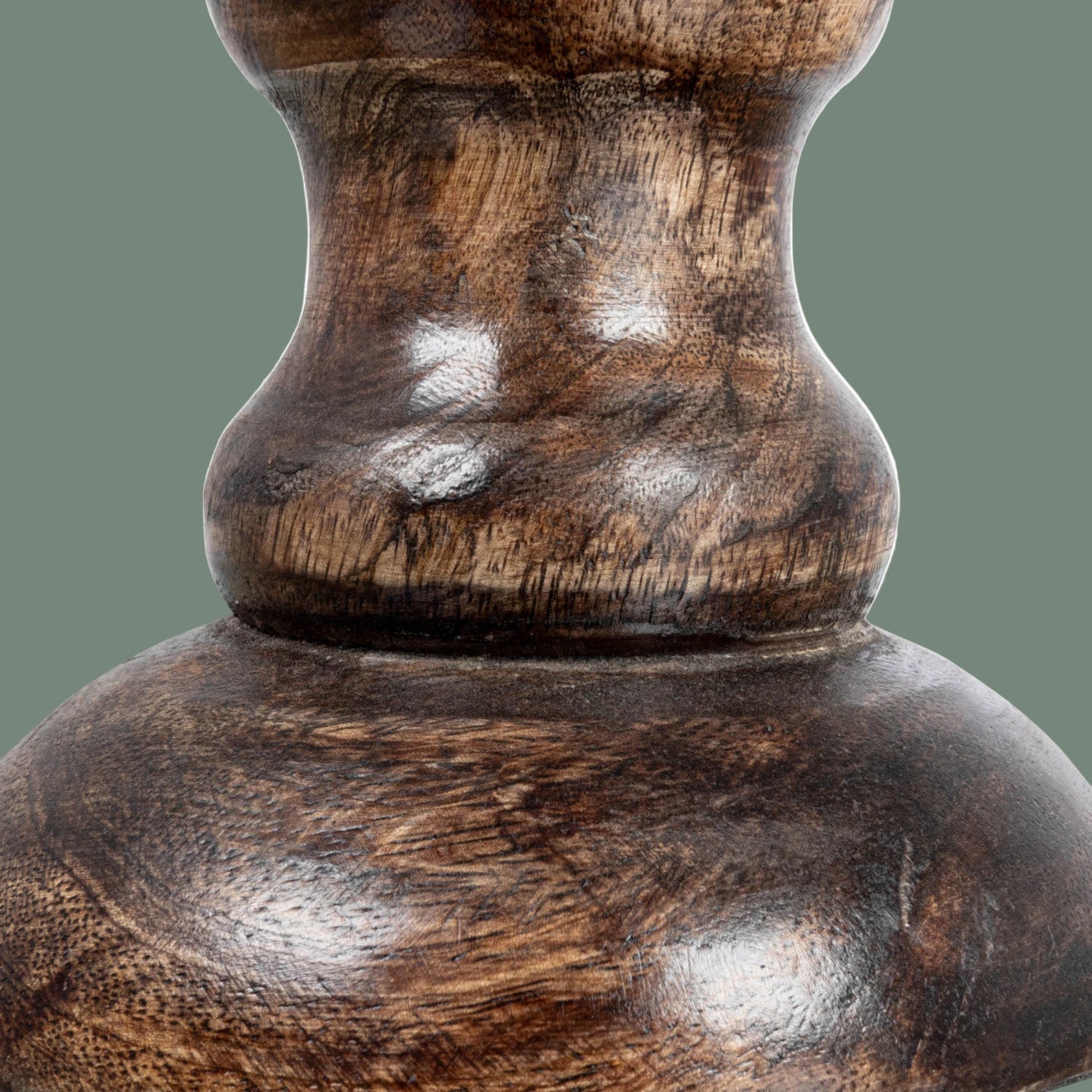 Hand Carved Mango Wood Taper Holder