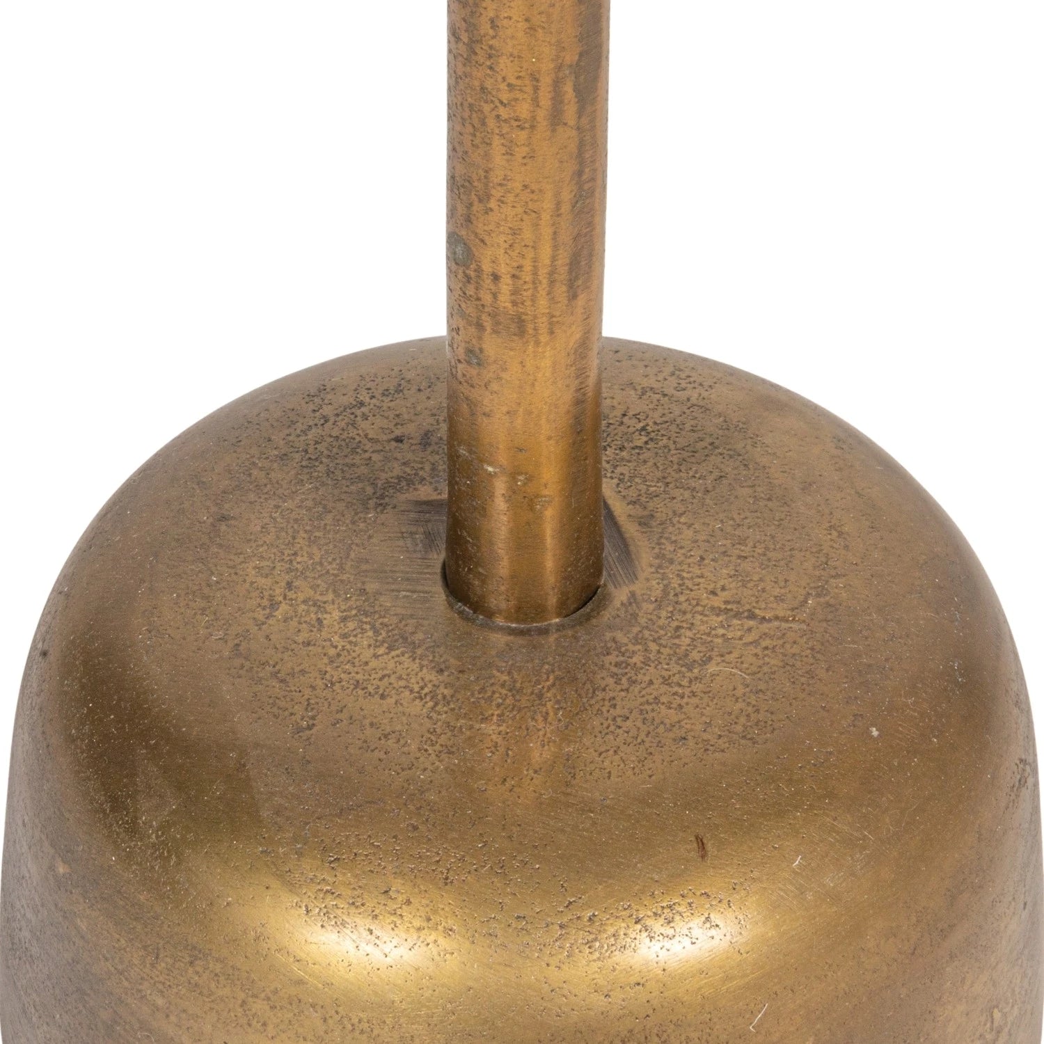 Aluminum Side Table, Antique Brass Finish
