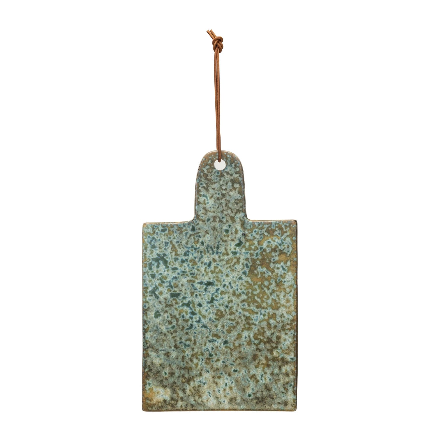 Stoneware Cheese Cutting Board with Leather Tie