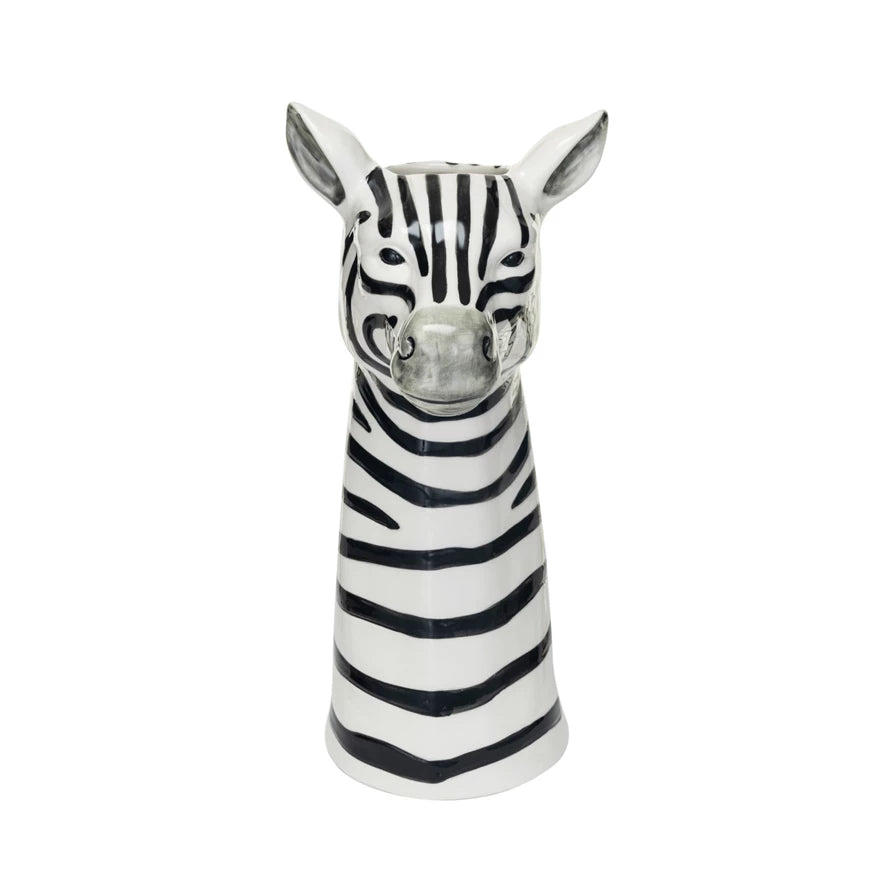 Hand Painted Stoneware Animal Vase, Style Options