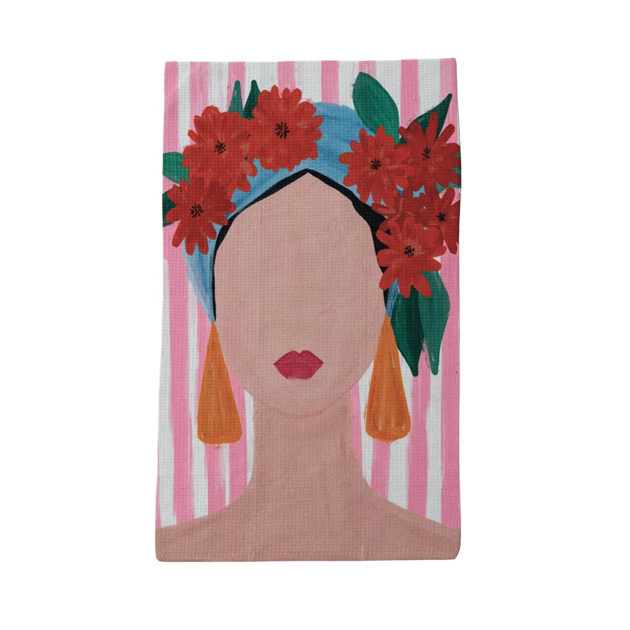 Printed Recycled Microfiber Tea Towel , Style Options