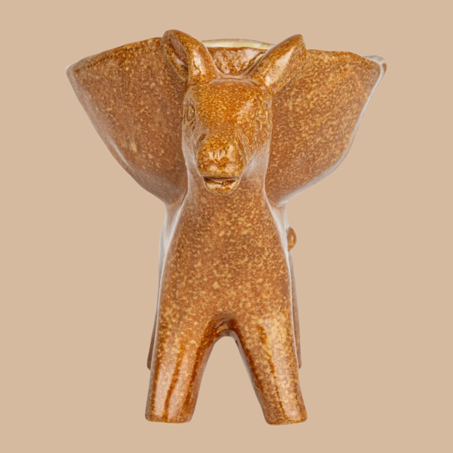 Stoneware Donkey with Bowl