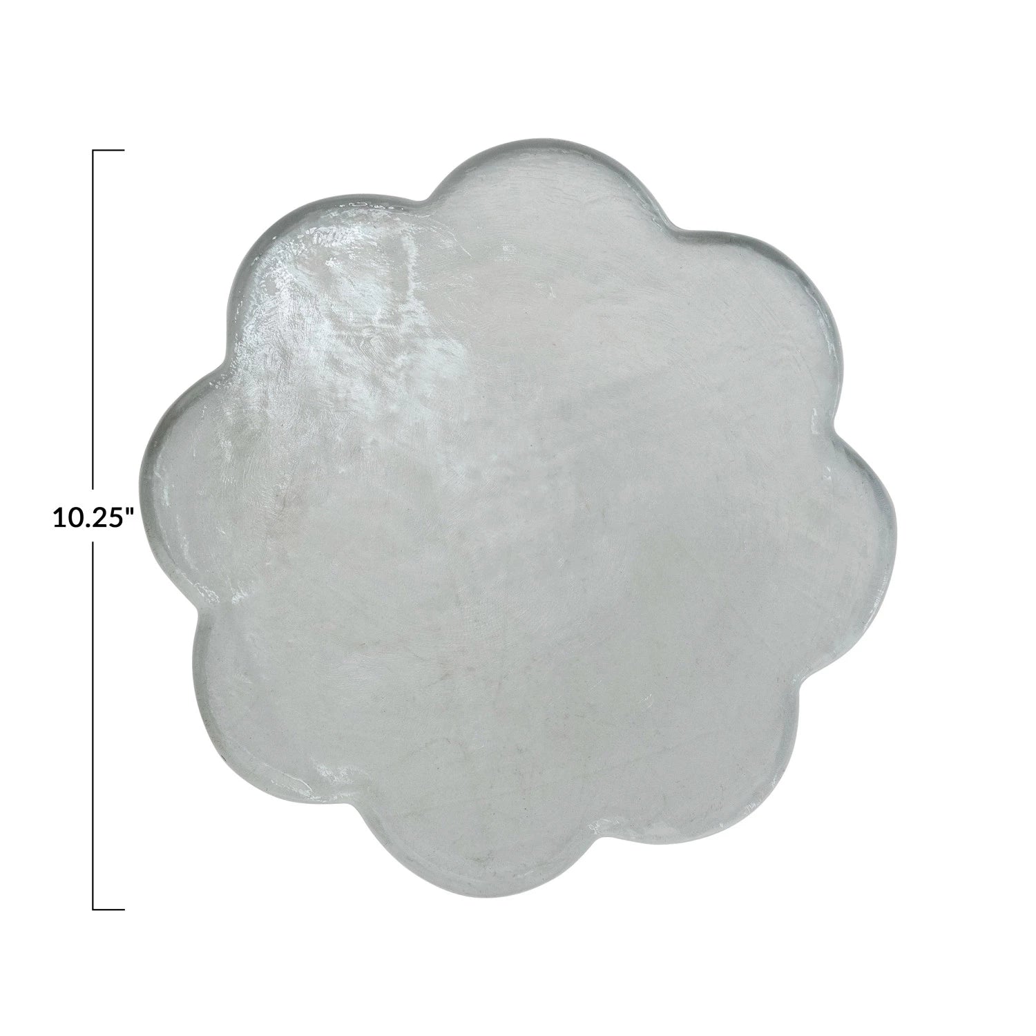 Pressed Glass Scalloped Cheese/Serving Board