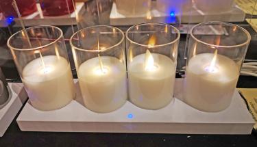 Rechargeable Votives with Charger, Set of 4