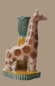 Stoneware Safari Animal Taper Holder, 3 Style Options