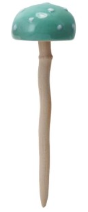 Stoneware Mushroom Plant Stake, Color Options