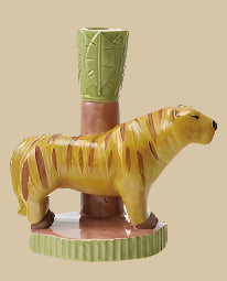 Stoneware Safari Animal Taper Holder, 3 Style Options