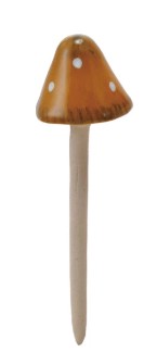 Stoneware Mushroom Plant Stake, Color Options