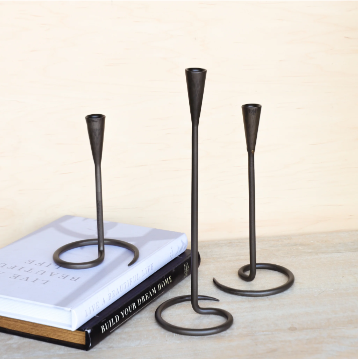 Grey Loop Candle Holder, Size Options