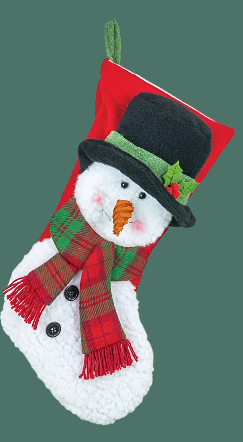 Snowman Stocking, 2 Style Options